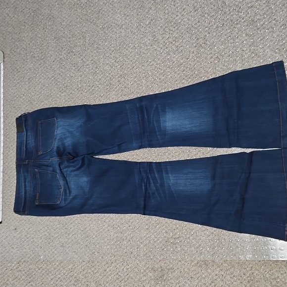 Women's Blue Celebrity Pink Wide Flare Jeans - Picture 4 of 4